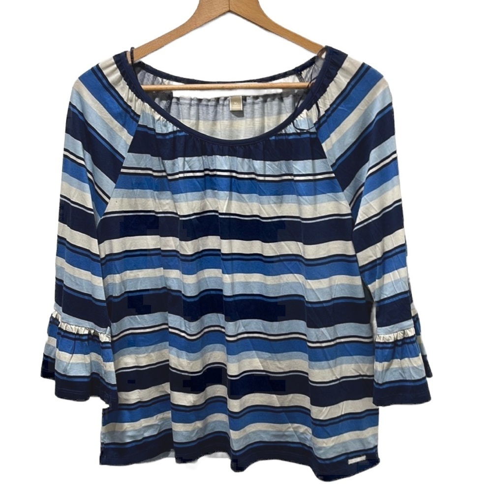 Michael Michael kors blue striped top size XL GUC…
